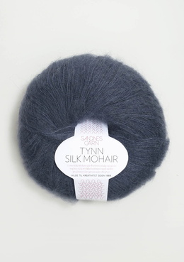 Garn Tynn Silk Mohair 6081 Dyb Blå