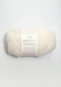 Garn Sandnes Børstet Alpakka 1001 - Hvid