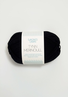 Garn Sandnes Tynn Merinoull 1099 Sort