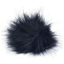 imiteret pompon i mørkeblå