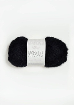 Garn Sandnes Børstet Alpakka 1099 - Sort