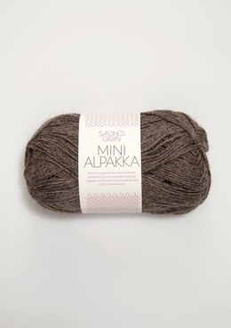 Garn Mini Alpakka 2652 Mellembrun Meleret