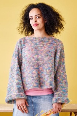 893156 - Retstrikket bred bluse