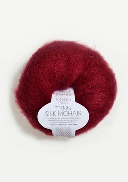 Garn Tynn Silk Mohair 4236 - Dyb Rød