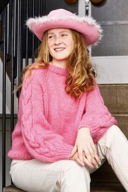 896276 - Raglanbluse med snoninger på ærmerne