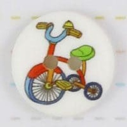 Knap med trehjulet cykel