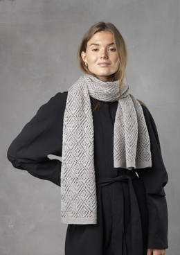 Strikkeopskrift på halstørklæde i mønsterstrik