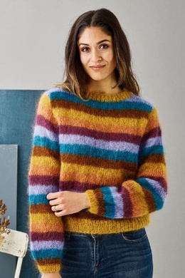 Strikkeopskrift Stribet bluse