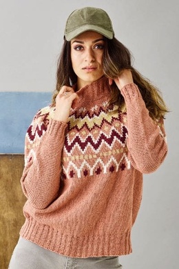 let-loose-sweater-med-moenstret-baerestykke