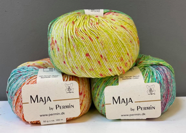 Maja by Permin 881318 Gul Grøn Orange