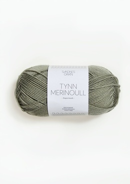 Garn Sandnes Tynn Merinoull 8521 Støvet Lys Grøn