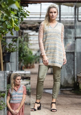 Strikkeopskrift på lang eller kort vest