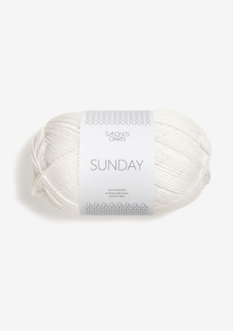 Garn Sandnes Sunday 1001 Hvid