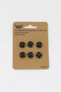 Tryklåse Sort 13 mm
