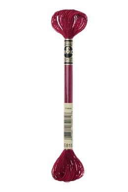 Broderigarn DMC Metallic E815 Vinrød