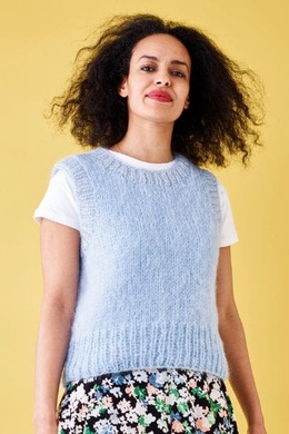 Strikkeopskrift med glimmerkant