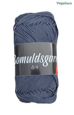 Garn Bomuldsgarn 8/4 farve 41 Mørk Støvet Blå