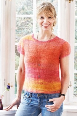 Strikkeopskrift Bluse med pufærmer