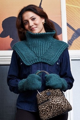 Strikkeopskrift halsedisse og vanter