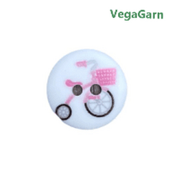 Knap med lyserød cykel