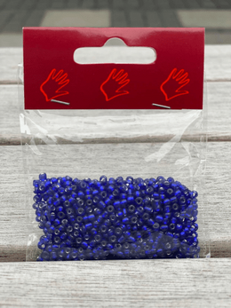 Glasperler koboltblå