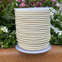 Lædersnøre 3 mm Hvid