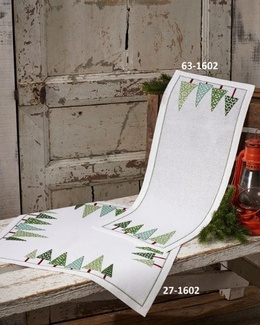 Juleløber med juletræer