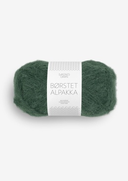 Garn Børstet Alpakka 8581 Dyb Skovgrøn