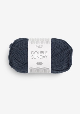 Garn Double Sunday 6580 Blå Nat