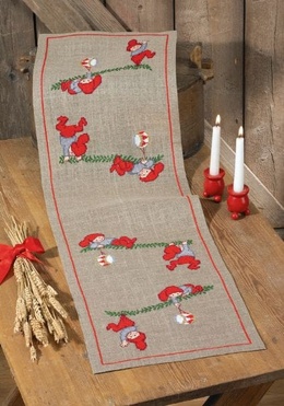 Juledug med kravlenisser