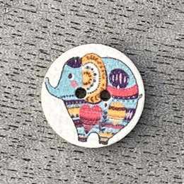 Knap med elefant 15 mm