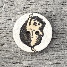 Knap med pindsvin 15 mm