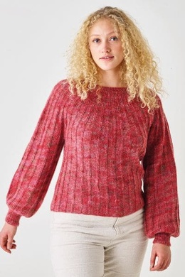 Strikkeopskrift på Bluse i rib