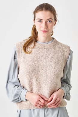 Strikkeopskrift på Vest med struktur