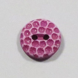 Plastikknap med prikker 11 mm Cerise