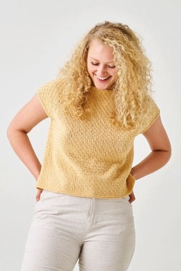 Strikkeopskrift på Sommertop med struktur