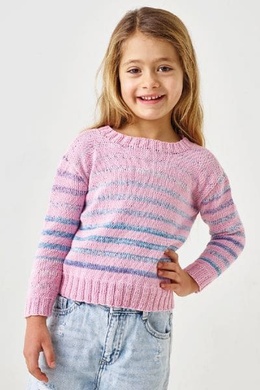 Strikkeopskrift på stribet bluse