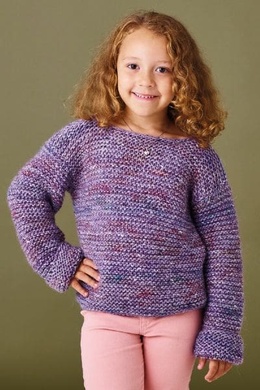 Strikkeopskrift på retstrikket bluse til børn