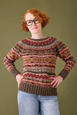 Strikkeopskrift på bluse med mønsterstrik