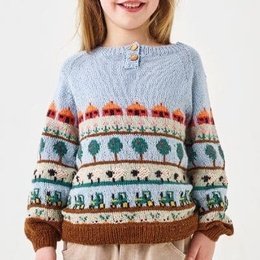 Strikkeopskrift Bondegårdsstrik