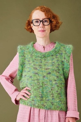 Vest med dobbelte ribkanter