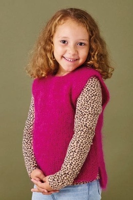 Strikkeopskrift på vest til piger