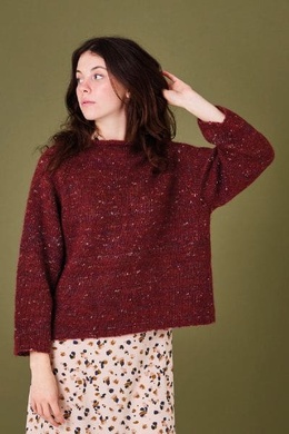 Strikkeopskrift på Bluse med rullehals