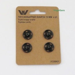 Tryklåse 15 mm Sort