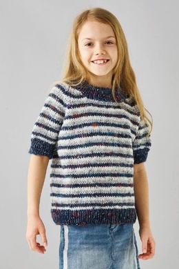 Strikkeopskrift på Stribet T-Shirt