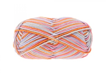 Garn Star 341 Sølvgrå/Lyselilla/Orange/Rosa Multifarvet