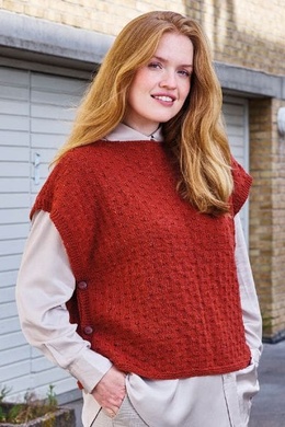 Strikkeopskrift til en Poncho med reliefmønster