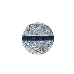 Plastikknap 15 mm med sølv-look