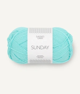 Garn Sunday 7213 Blå Turkis