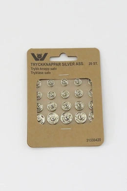 Sølv tryklåse assorteret